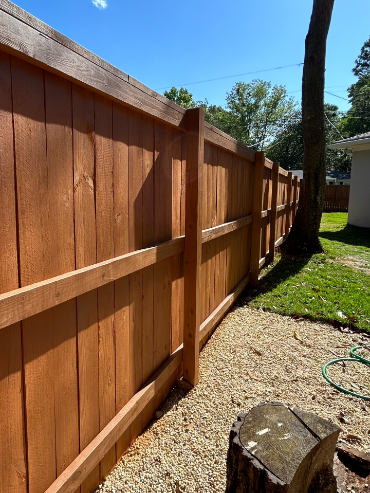 Newly installed fence