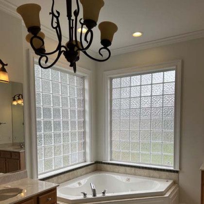 Newly constructed bathroom interior