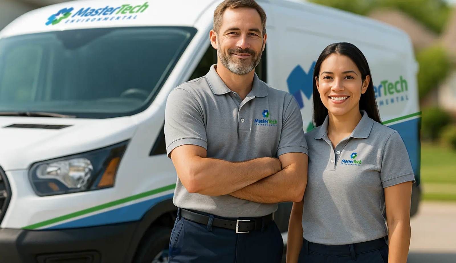 Restoration business owner helping homeowners with mold remediation after switching careers