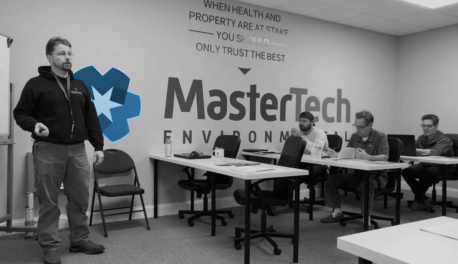 Low-overhead startup: service van, HEPA, meters, and PPE for a Mastertech franchise.