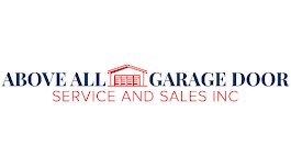 A logo for above all garage door service and sales inc.