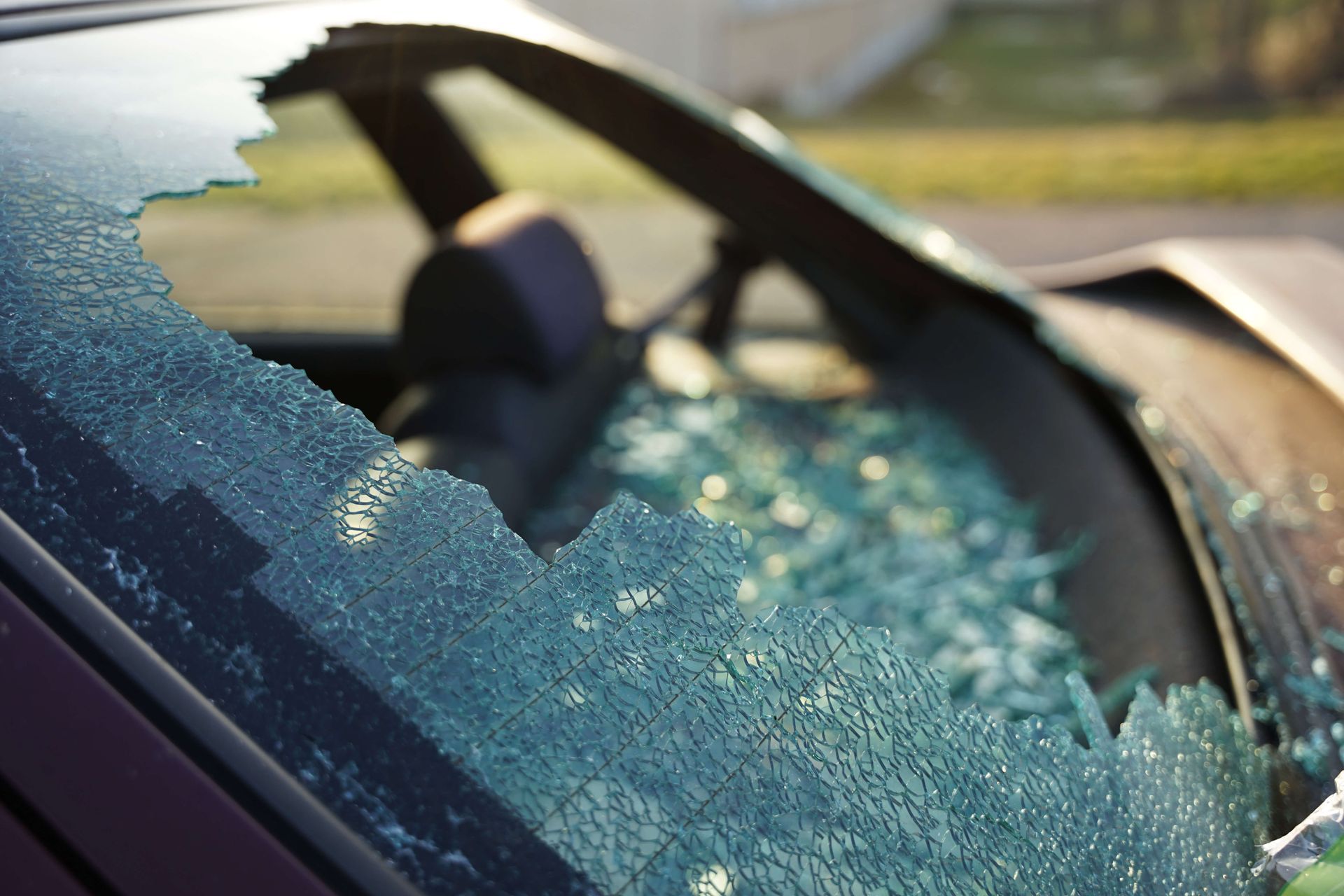 damaged windshield