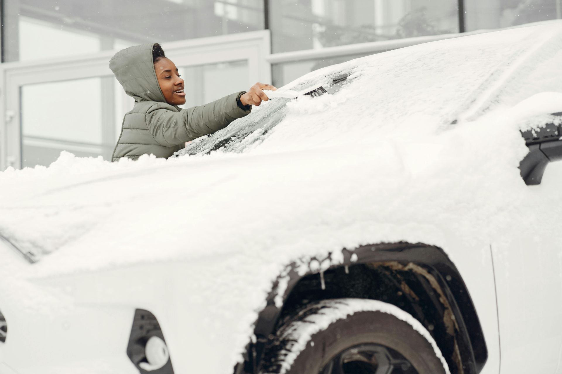car in the snow