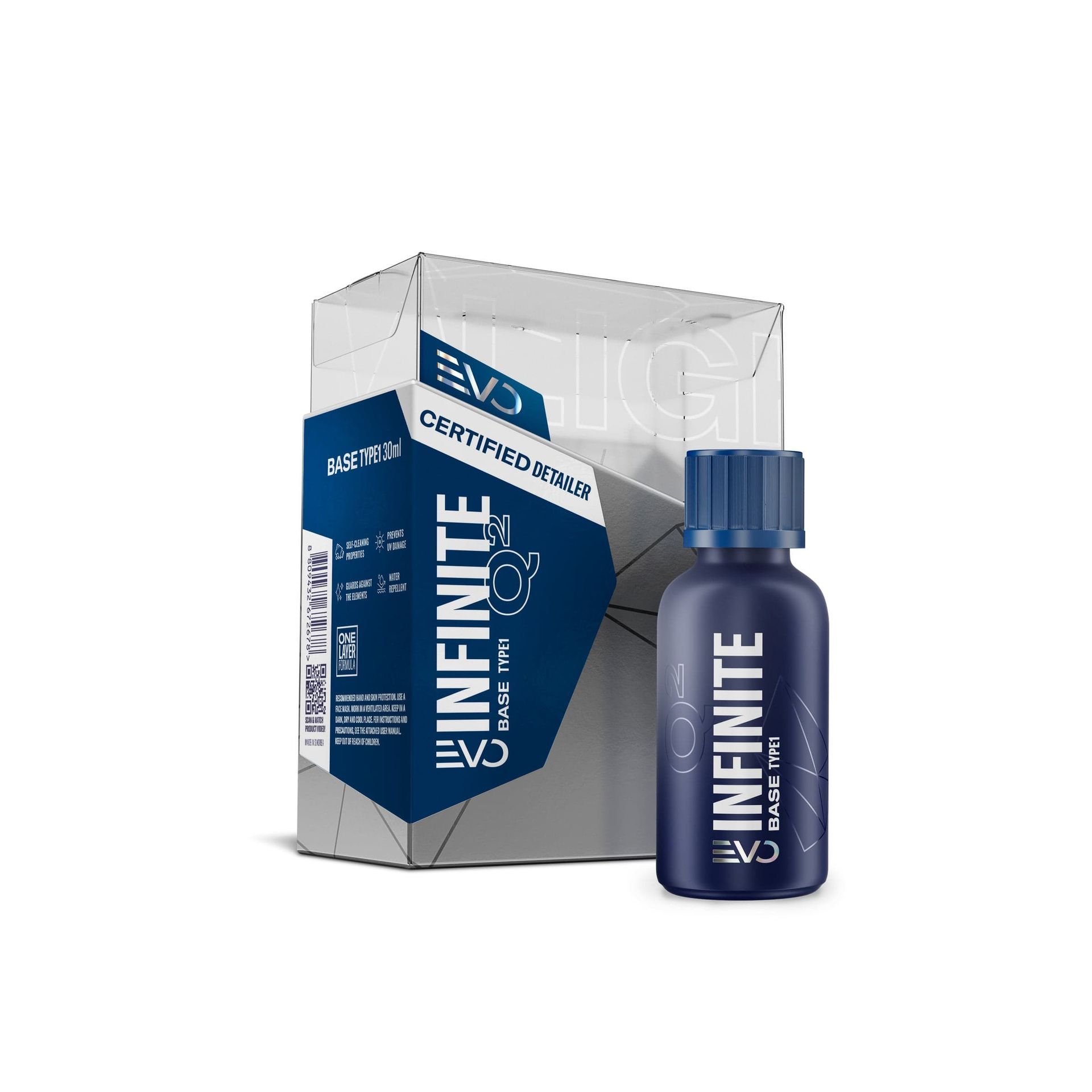 A Bottle of Infinite Ceramic Coating Next to a Box — The Works Auto Salon In East Bendigo, VIC