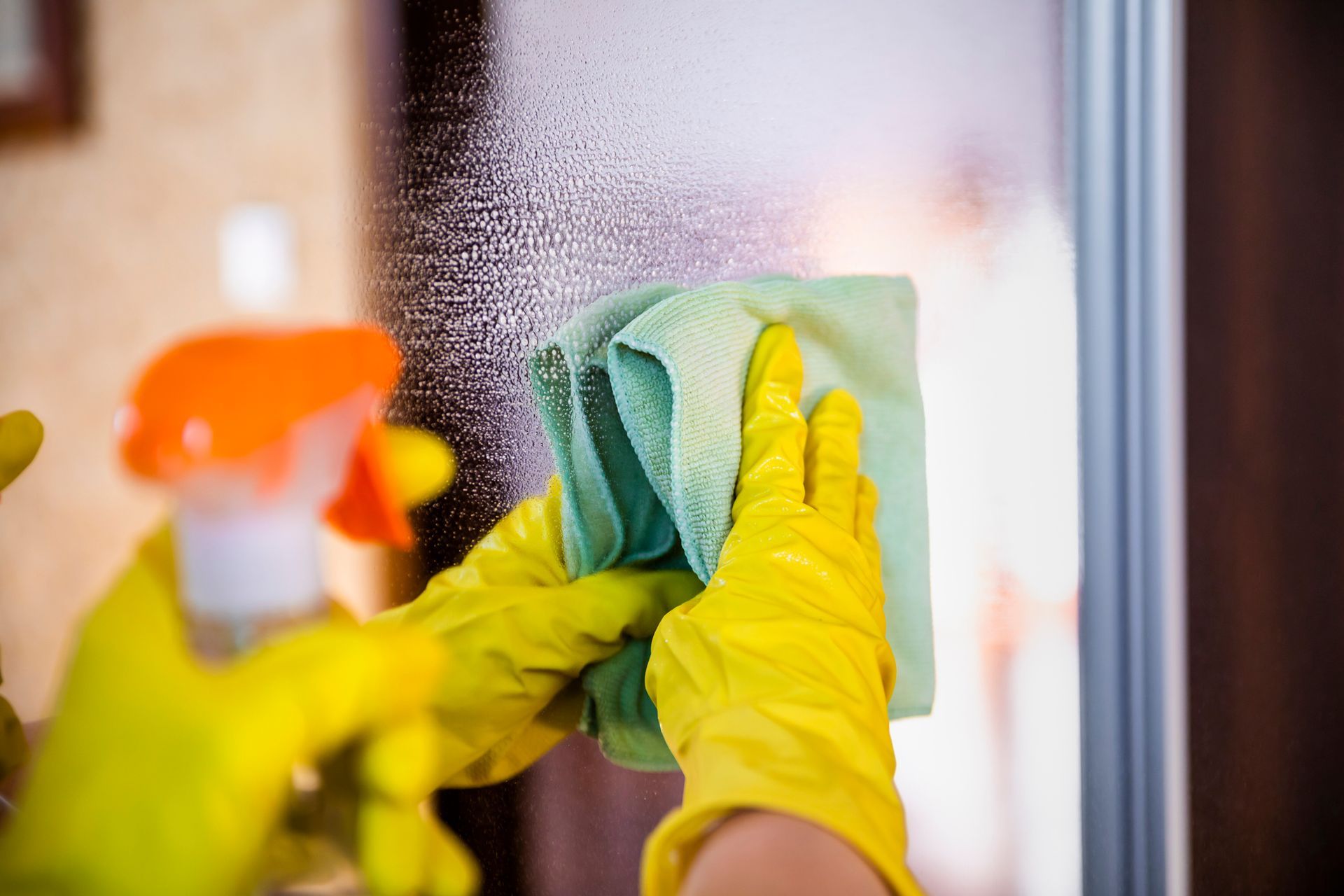 Cleaning Glass Door — Bentonville, AR — Aeroclean NWA