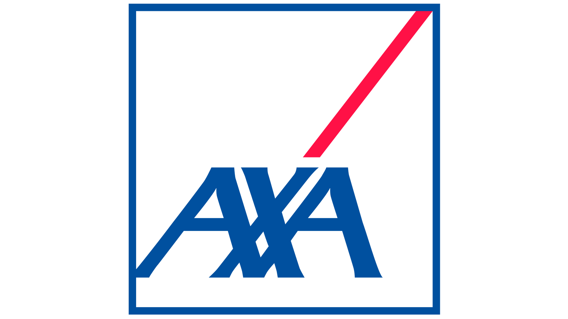 Un logo bleu et rouge pour une entreprise appelée axa