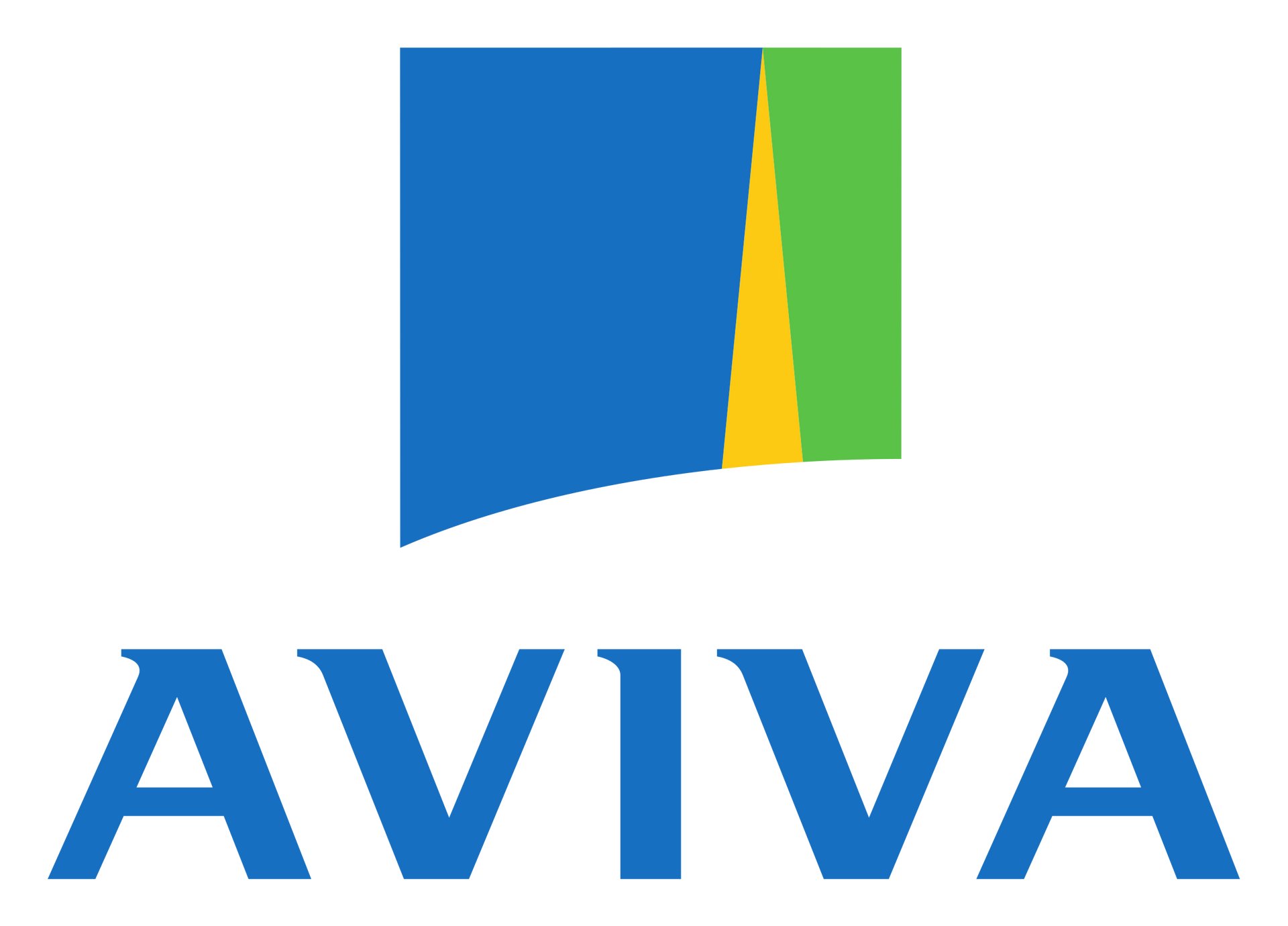 A blue and green logo for aviva insurance company