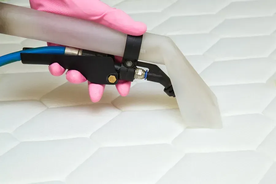 Person Wearing Pink Gloves Cleaning — Phil Lindfield's Big Red Carpet Cleaning In Taree, NSW