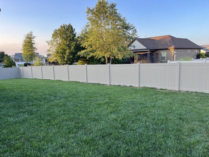 Beautiful White Fence — Troy, IL — Osborne Fence LLC Beautiful White Fence — Troy, IL — Osborne Fence LLC