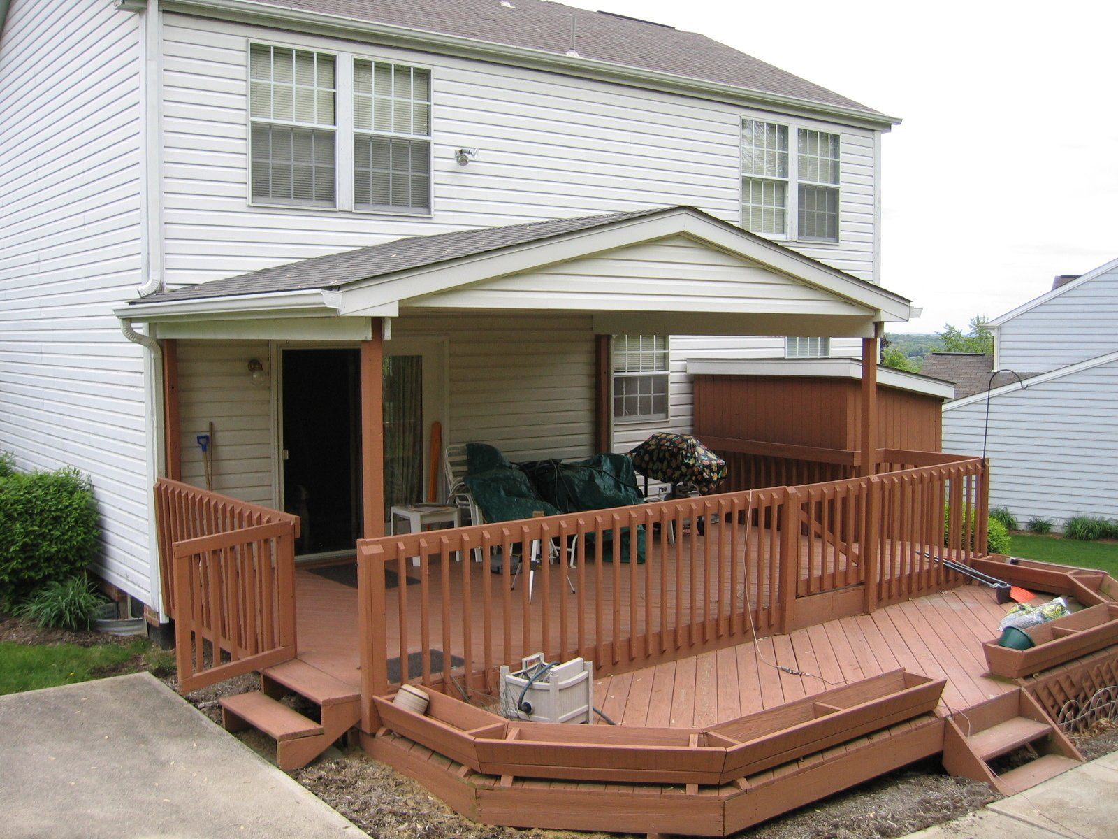 before picture of a covered porch