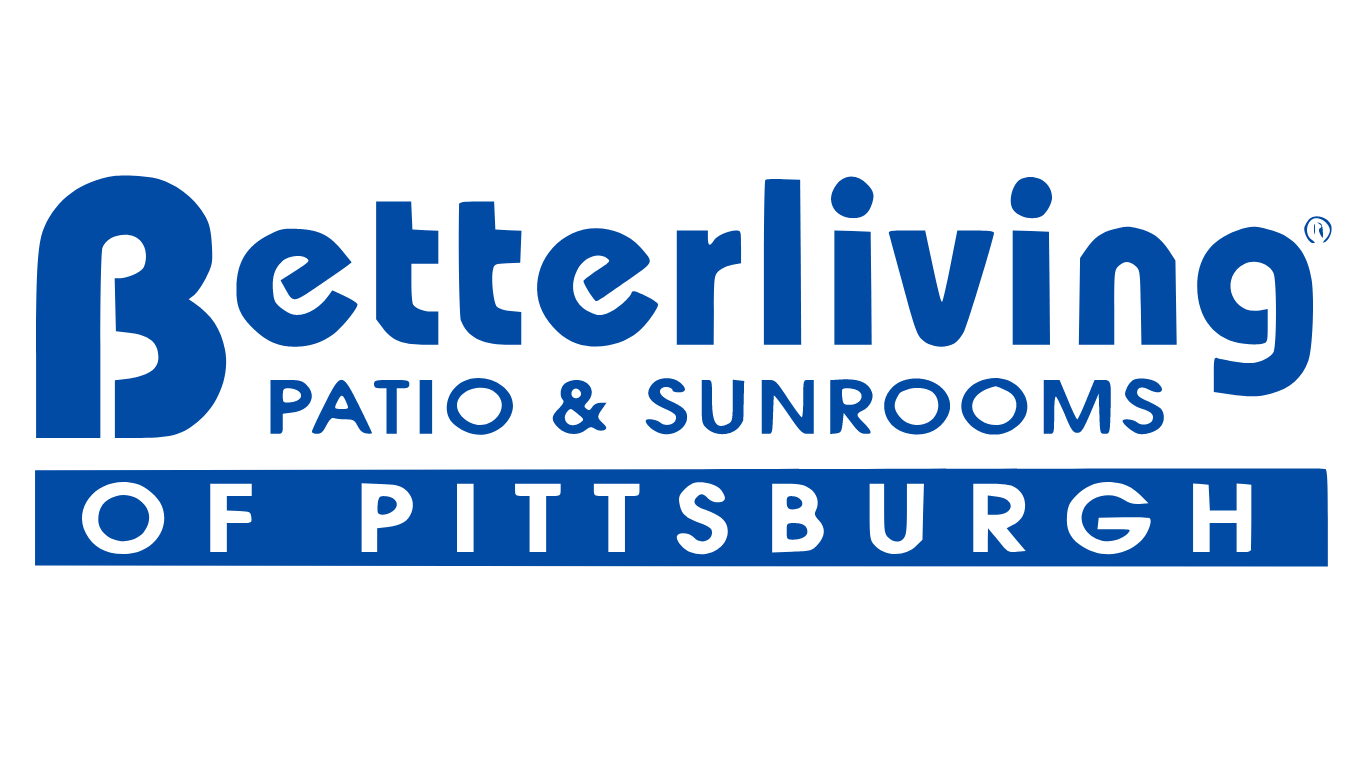 a blue and white logo for better living of pittsburgh