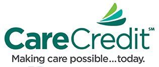 The logo for carecredit is making care possible today.