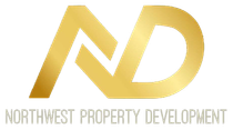 Gold &ldquo;NPD&rdquo; logo with &ldquo;Northwest Property Development&rdquo; text below