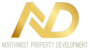 Gold logo: intertwined "ND" initials above "Northwest Property Development" in gray text.