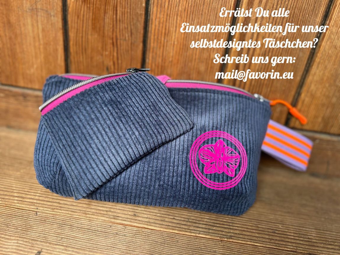 zwei Taschen in einer mit vielen Nutzungsmöglichkeiten