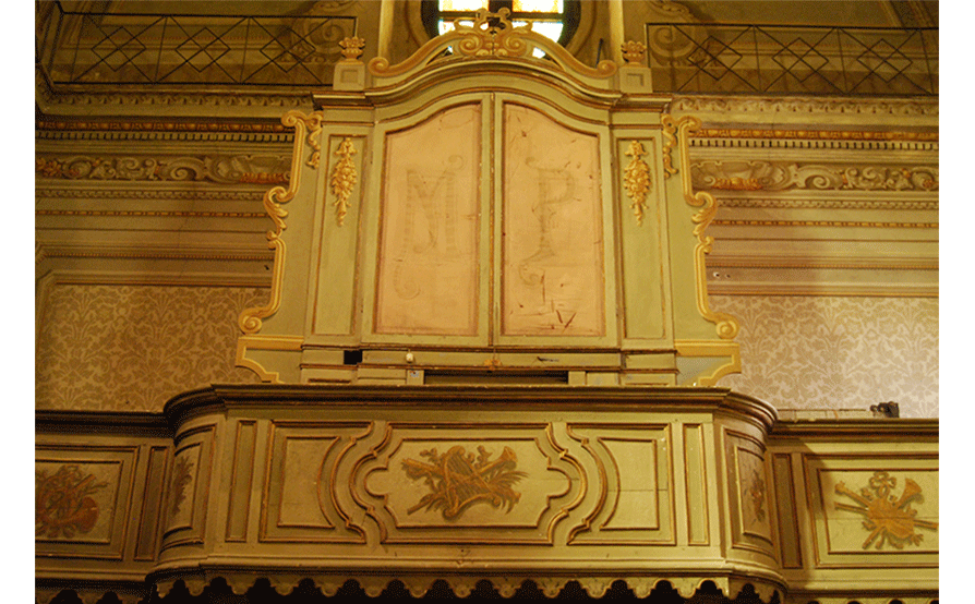 Restauro della cassa e della cantoria lignea dell'organo di scuola ligure Sec. XVII