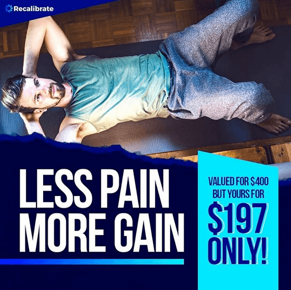 image of man on a fitness mat to sign up for unlimited training for only $197 (normally $400)
