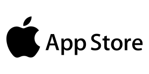 The apple app store logo is black and white on a white background.