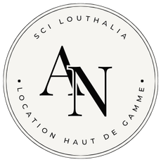 Un logo noir et blanc pour sci louthalia location haut de gamme