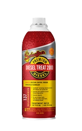 A bottle of diesel treat 2000 on a white background.