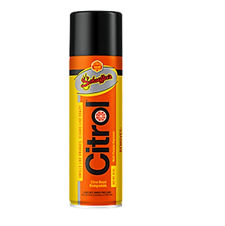 A bottle of citrol spray on a white background.