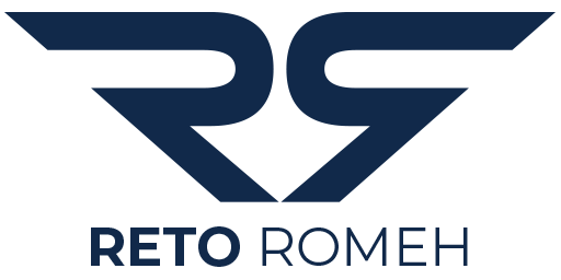 A blue logo for a company called rs.