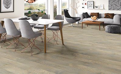 wooden floor many drops water