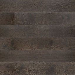 Dark brown hardwood floor planks.