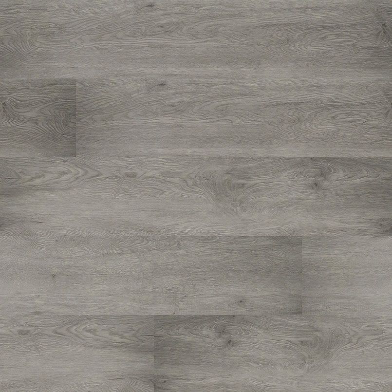 Gray, wood-look flooring with horizontal planks; a neutral, modern interior design element.