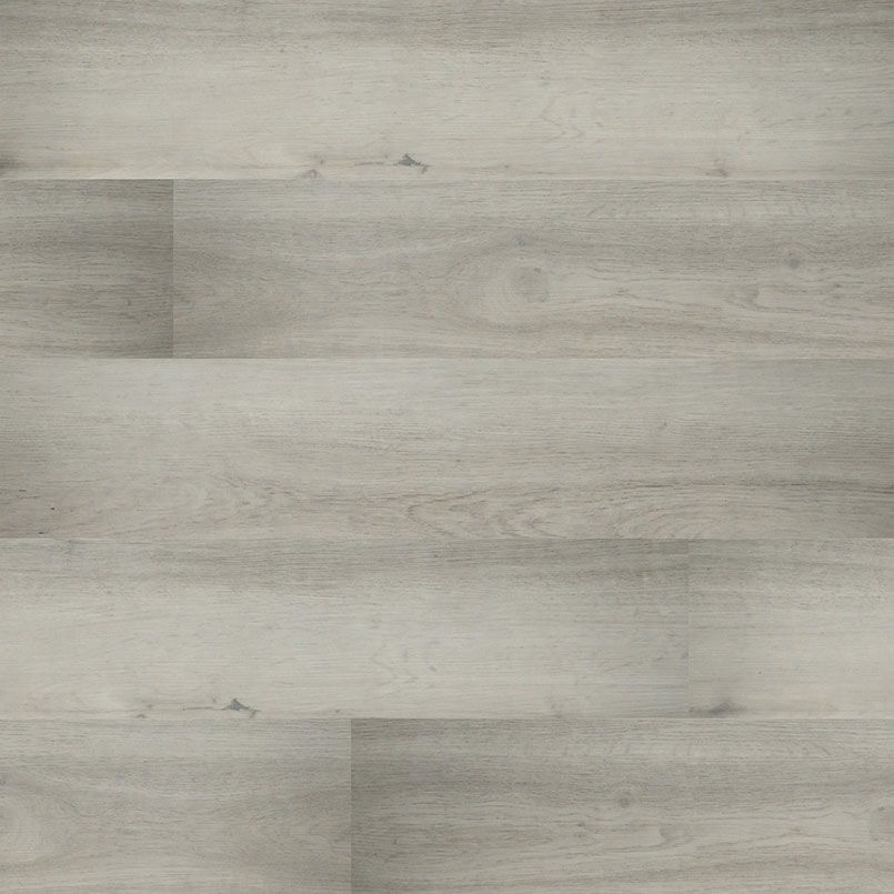 Light gray wood-look flooring, planks arranged horizontally, with wood grain details.
