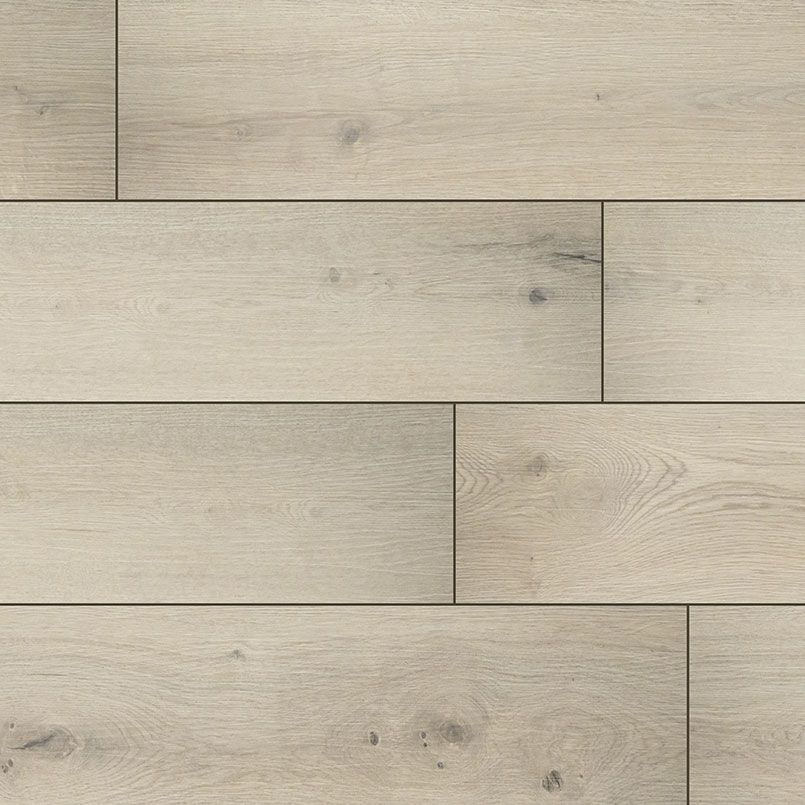 Light beige wood plank flooring.