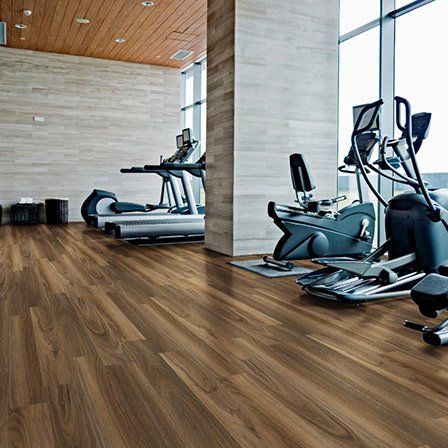 wooden style flooring tiles gym equipments