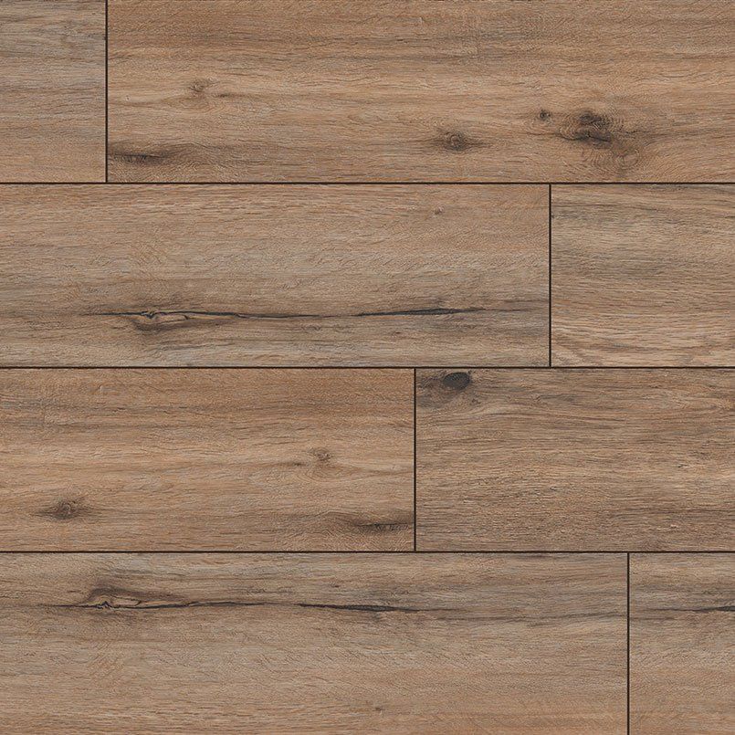 Wooden floor tiles with a brown, weathered appearance.
