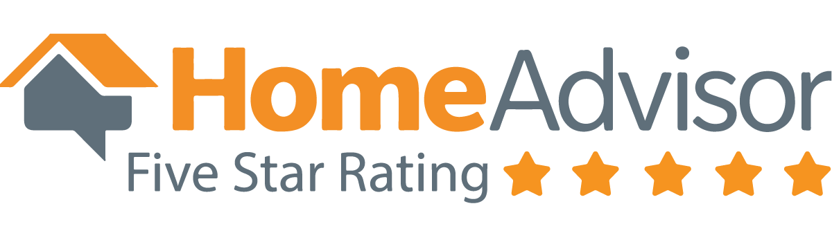 The home advisor logo is a five star rating.