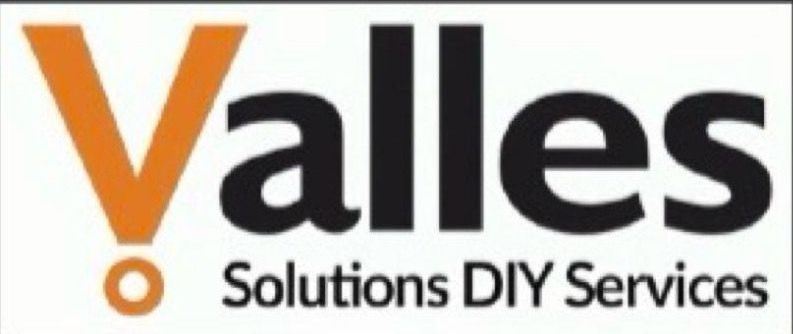 Valles solutions diy services logo on a black background