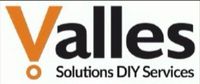 Valles solutions diy services logo on a black background