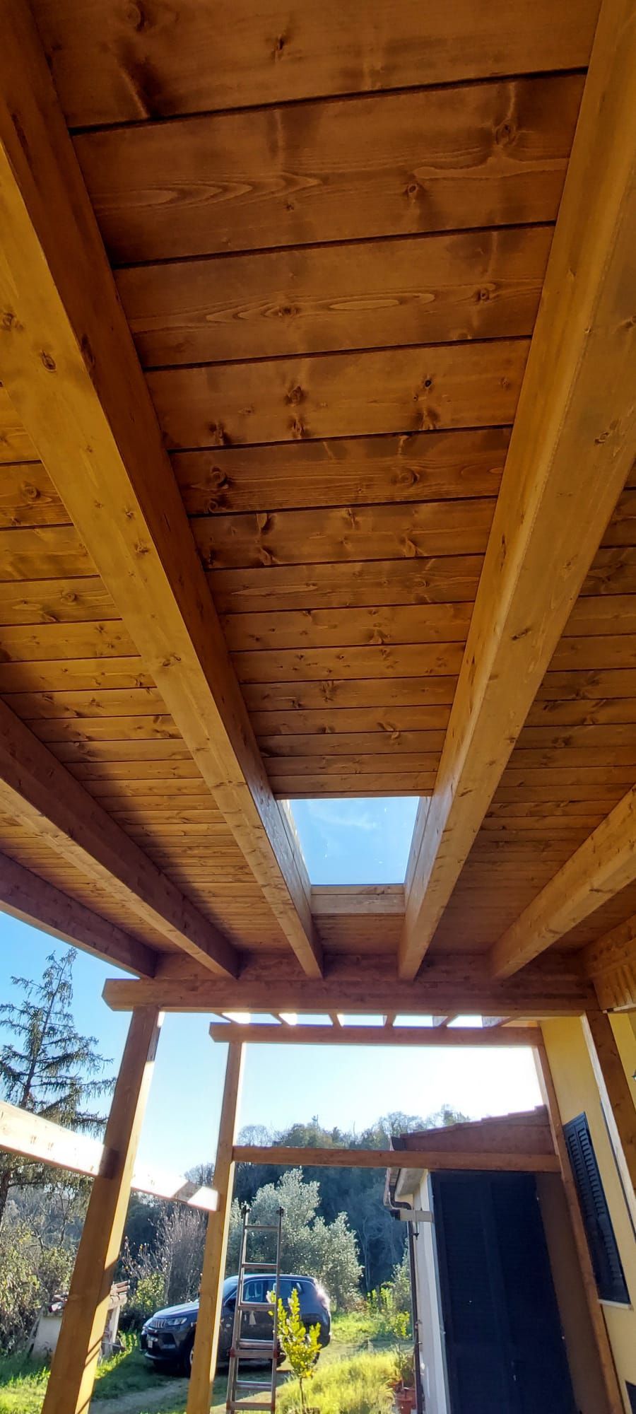 veranda copertura in legno