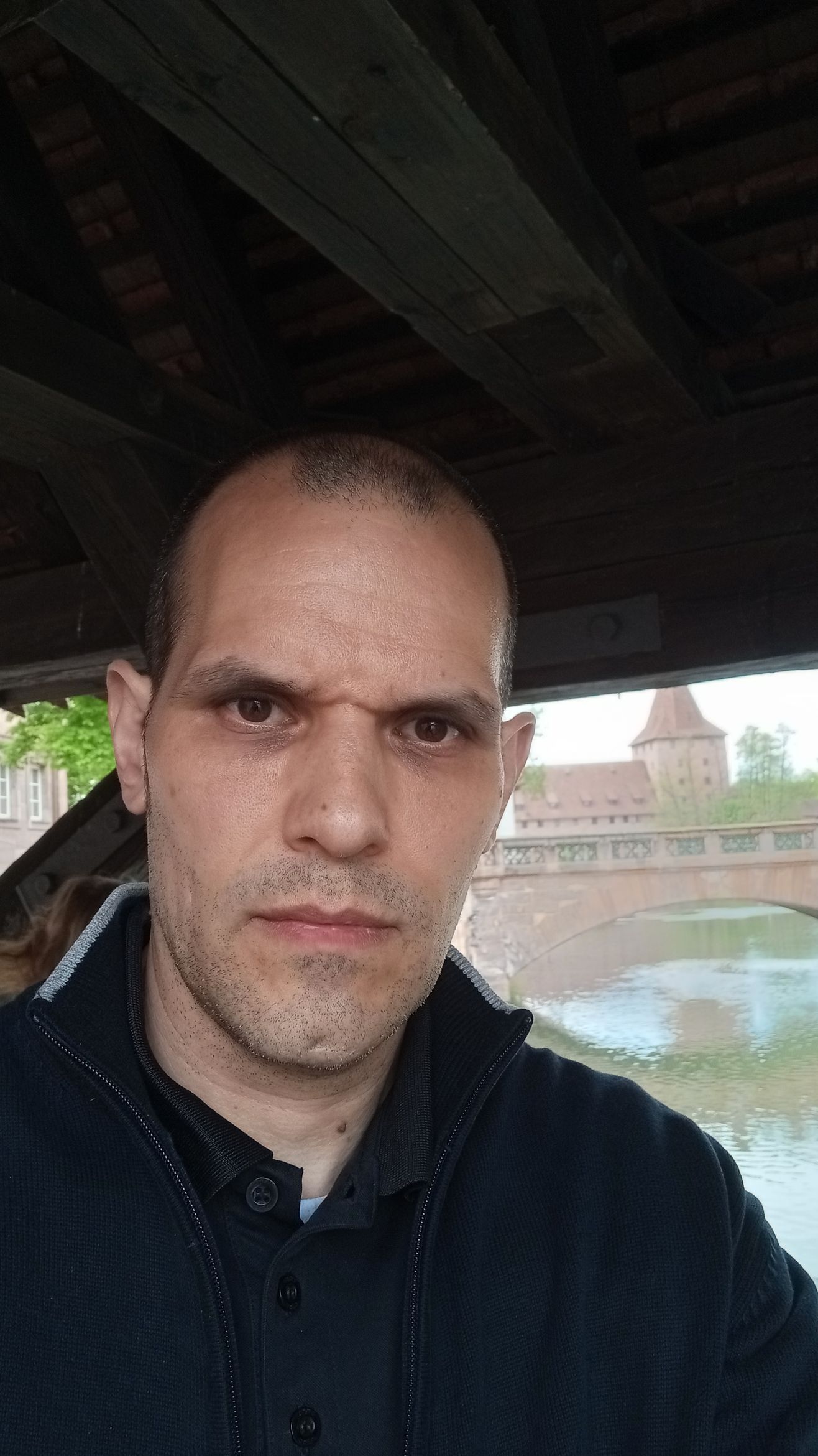 Arno Dahmer auf dem Henkersteg in Nürnberg
