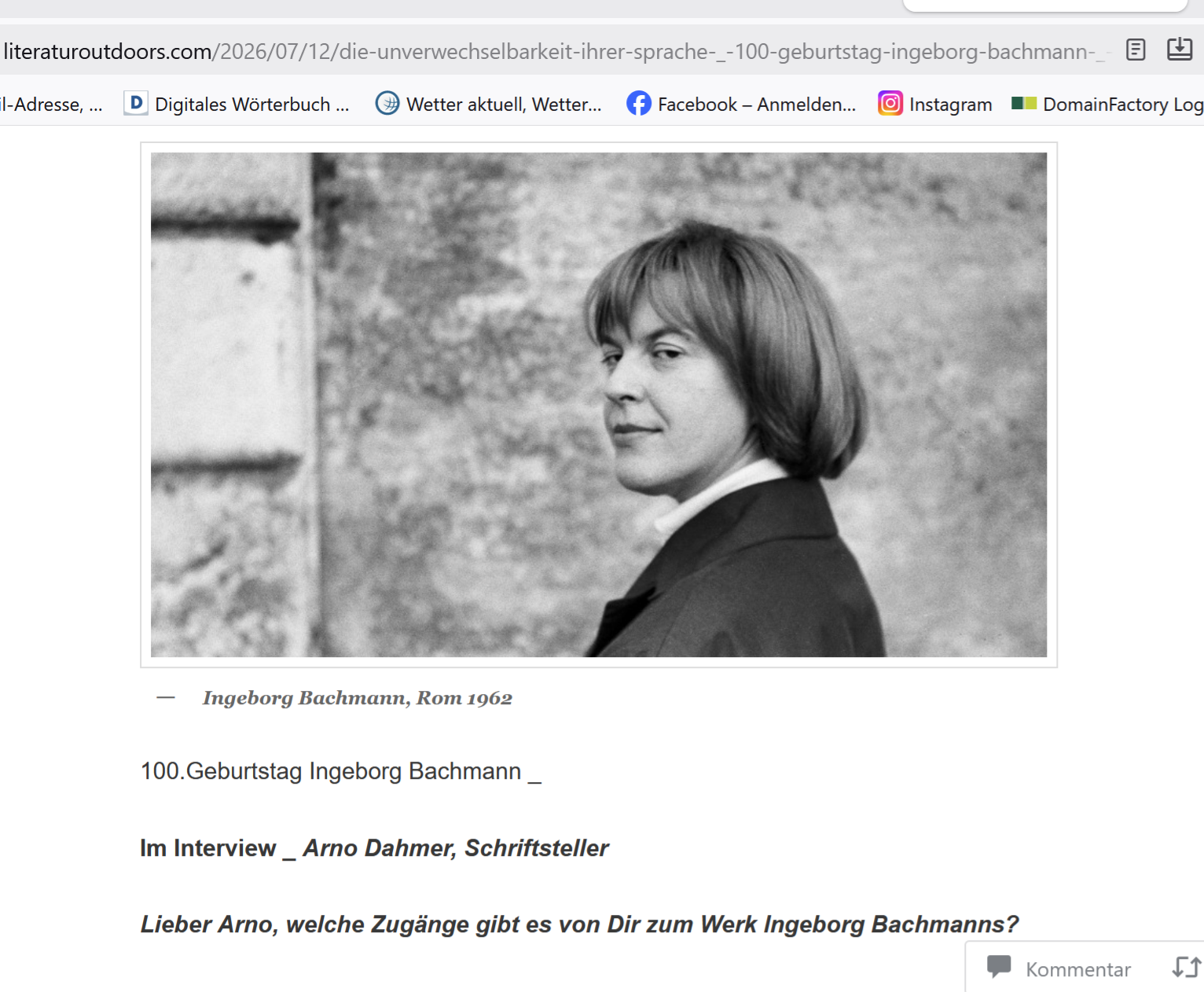 Website Literatur outdoors