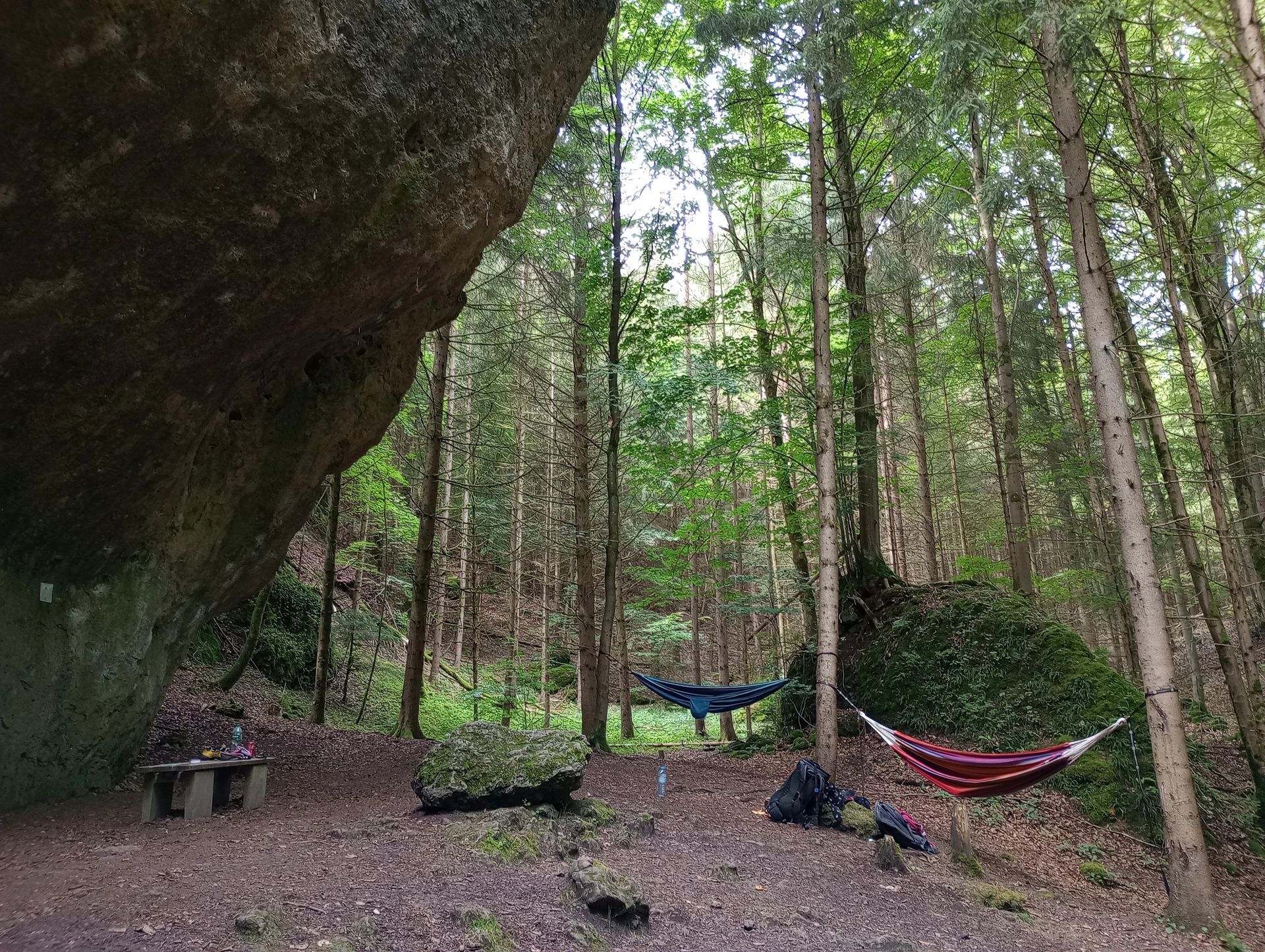 Anspannung und Entspannung an der Grünen Hölle (Frankenjura)