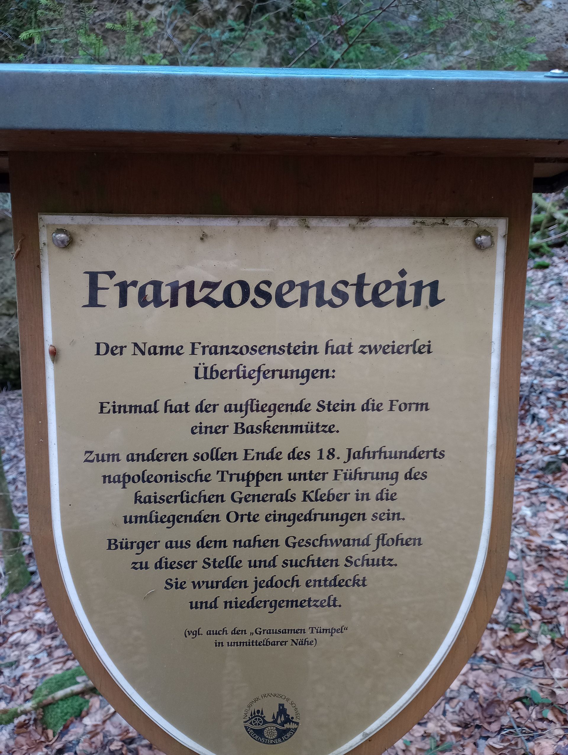 Franzosenstein (Grüne Hölle) in der Fränkischen Schweiz