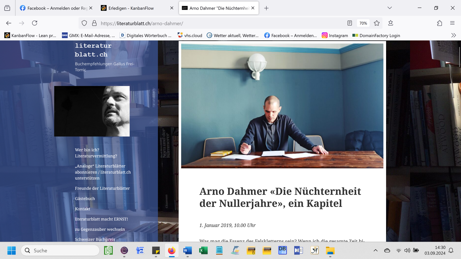 Auszug aus Arno Dahmers Roman