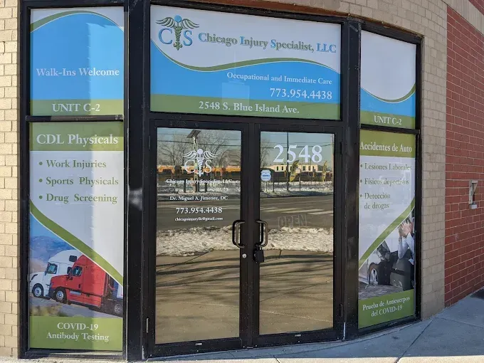 The front of a chicago injury specialists llc building