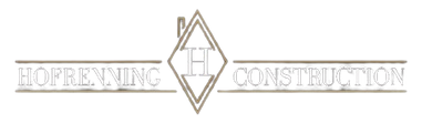 Logo for H&ouml;frenning Construction: Diamond-shaped house outline with letter "H" and company name.