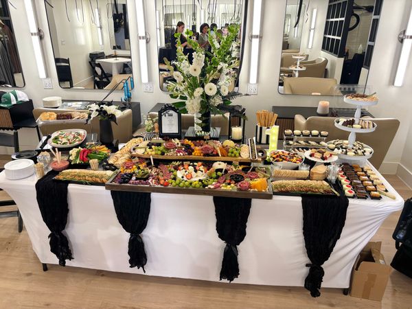 Lush package charcuterie tables includes desserts