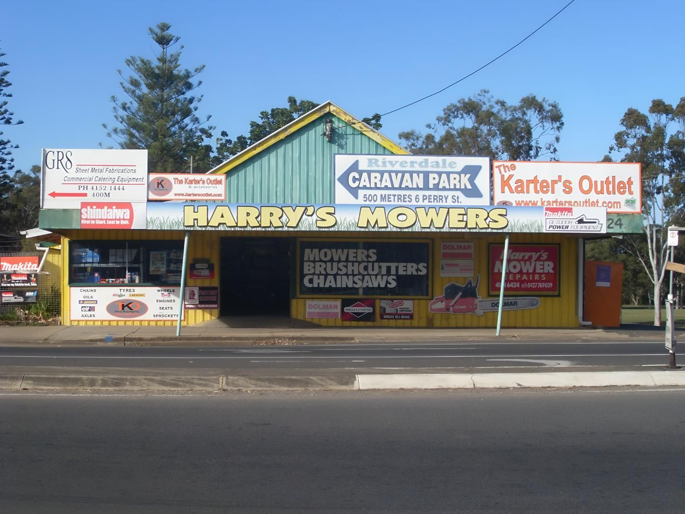 A Store Called Harry's Mowers Is On The Side Of The Road — Harry's Mower Repairs In Bundaberg North, QLD