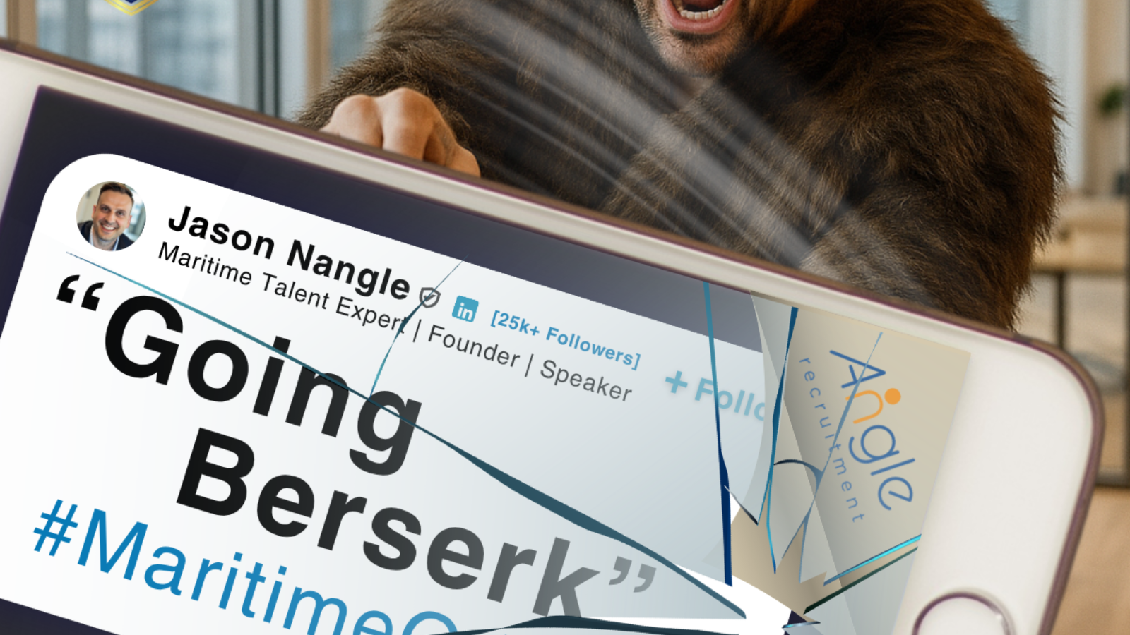 Going Berserk: a phone being thrown across the room by a viking going berserk.
