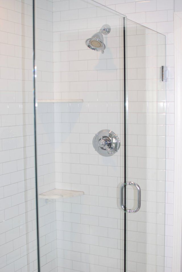 The White Bathroom Frameless Shower