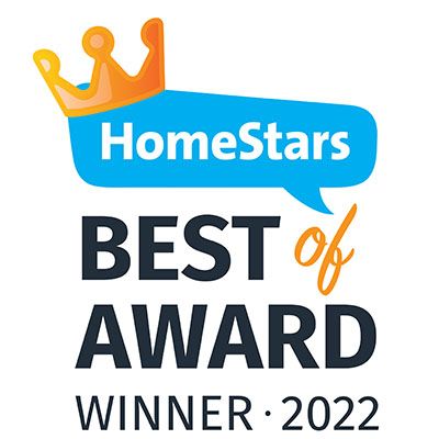 The homestars best of award winner is a speech bubble with a crown on it.