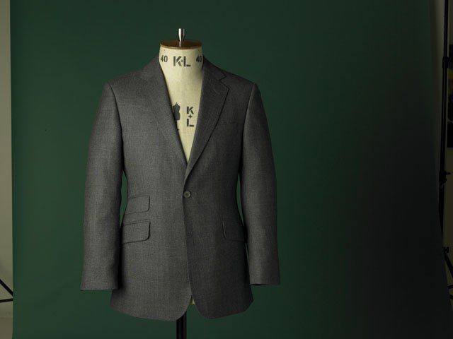 completed tailored suit jacket in grey check 1